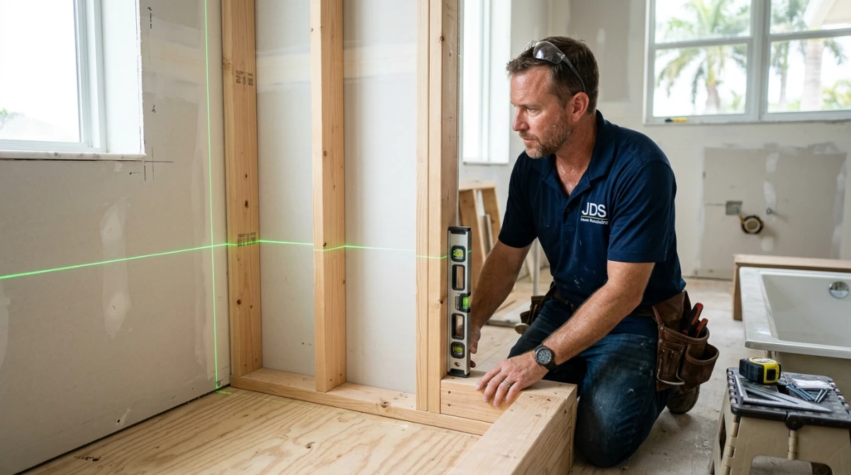 Artisan_inspecting_wood_wall_studs