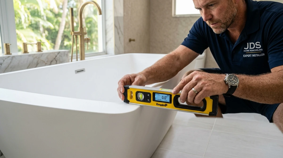 Artisan_leveling_freestanding_bathtub