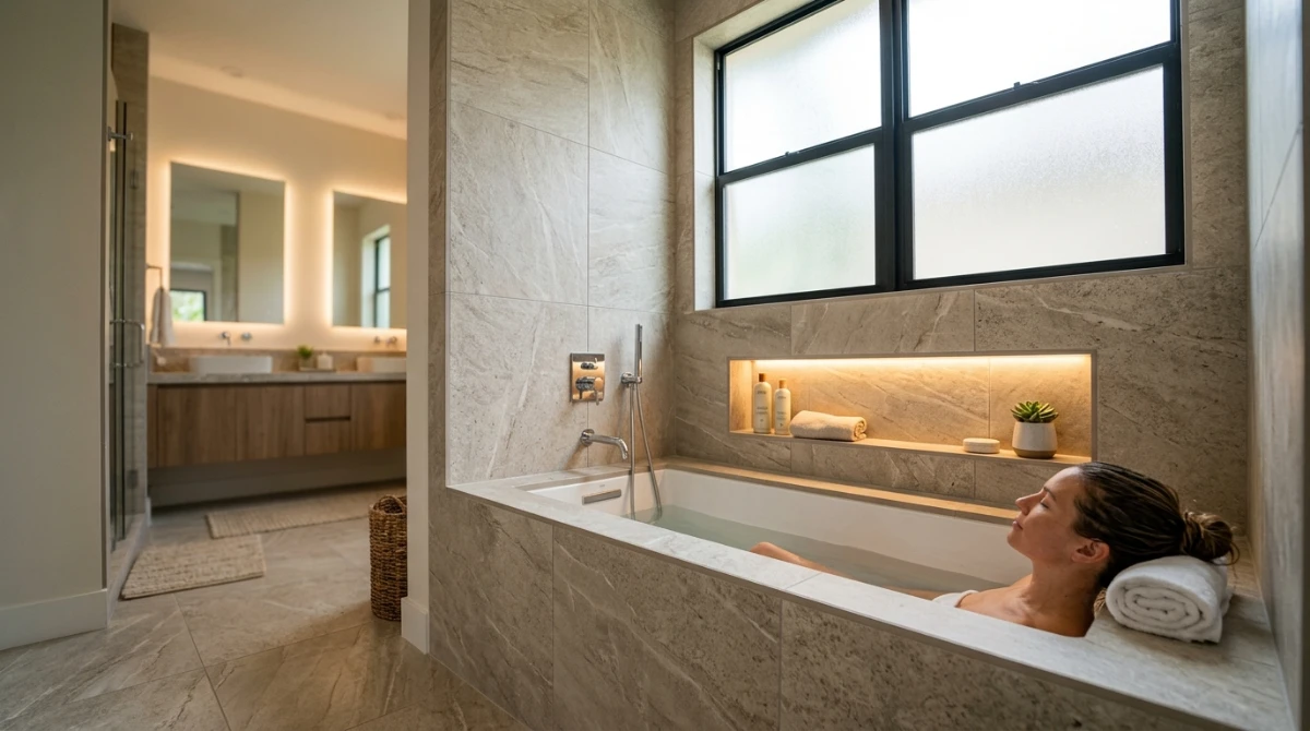 Bathtub_recessed_in_stone_tile