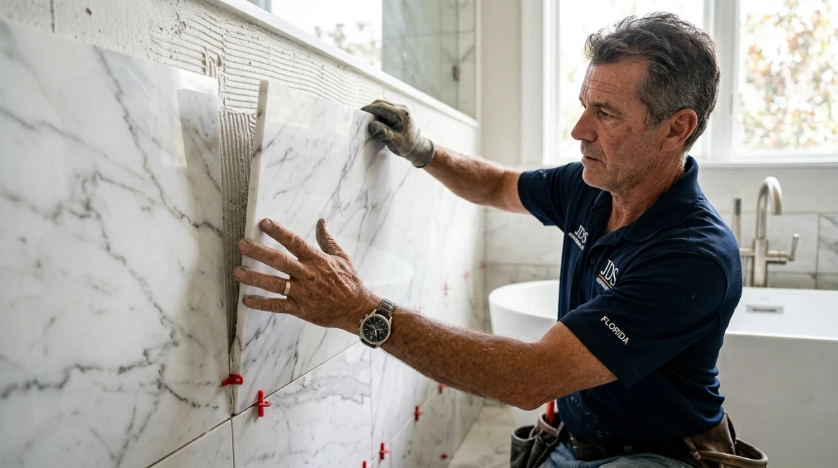 Craftsman_installing_marble_tiles