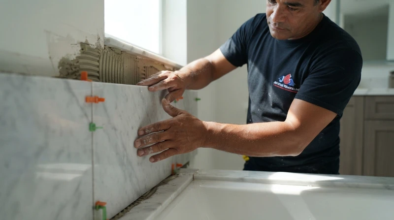Wall Surround Preparation Around the Tub